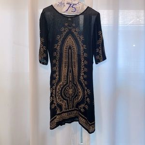 Brown and black dress.